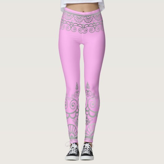 Silver Mehndi - Leggings (Vorderseite)