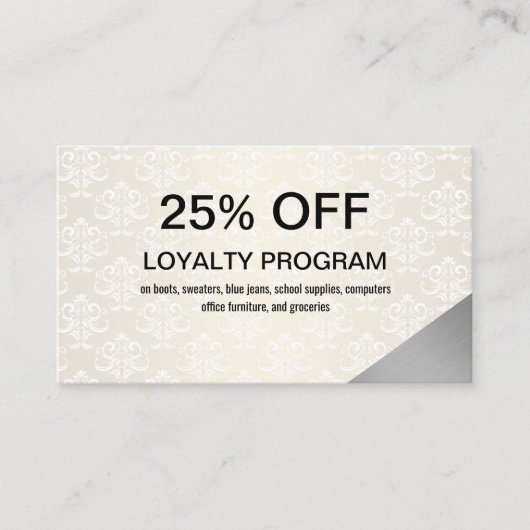 Silver Member Discount Treuekarte (Vorderseite)