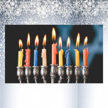 Silver Menorah Hannukah Rechteckiger Aufkleber<br><div class="desc">Silver Menorah Hanukkah Sticker</div>