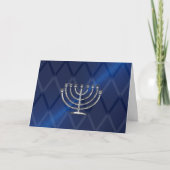 Silver Menorah Hanukkah Card Feiertagskarte (Vorderseite)