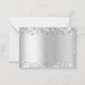 Silver Menü wählen Sie Hochzeit RSVP Karte (Rückseite)