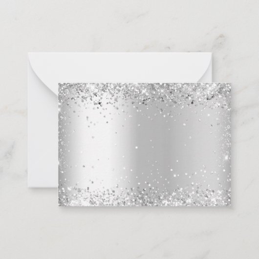 Silver Menü wählen Sie Hochzeit RSVP Karte (Rückseite)