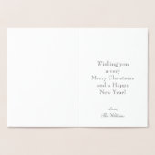 Silver Merry Christmas Santa Sleigh Folienkarte (Innenseite)