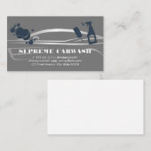 Silver Metal Auto Logo | Car Wash Tools Visitenkarte (Vorne/Hinten)