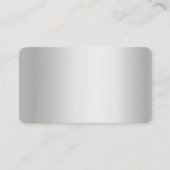 Silver Metal Blank Visitenkarte (Vorderseite)