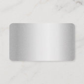 Silver Metal Blank Visitenkarte (Rückseite)