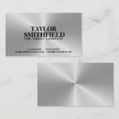 Silver Metal Business Card Visitenkarte (Vorne/Hinten)