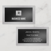 Silver Metal Construction Visitenkarte (Vorne/Hinten)