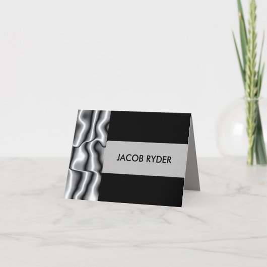 Silver Metal Danke-Card Dankeskarte (Vorderseite)