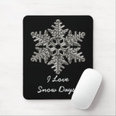 Silver Metal Deko Snow Fall Schneeflocken Mousepad (Mit Mouse)