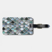 Silver Metal Foil Glitzer Mermaidskales Scales Gepäckanhänger (Rückseite horizontal)