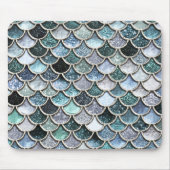 Silver Metal Foil Glitzer Mermaidskales Scales Mousepad (Vorne)