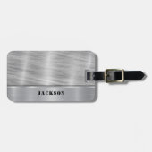 Silver Metal Gepäckanhänger (Vorderseite horizontal)