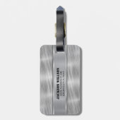 Silver Metal Gepäckanhänger (Rückseite vertikal)