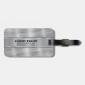 Silver Metal Gepäckanhänger (Rückseite horizontal)