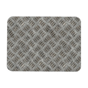 Silver Metal Grid Muster Magnet