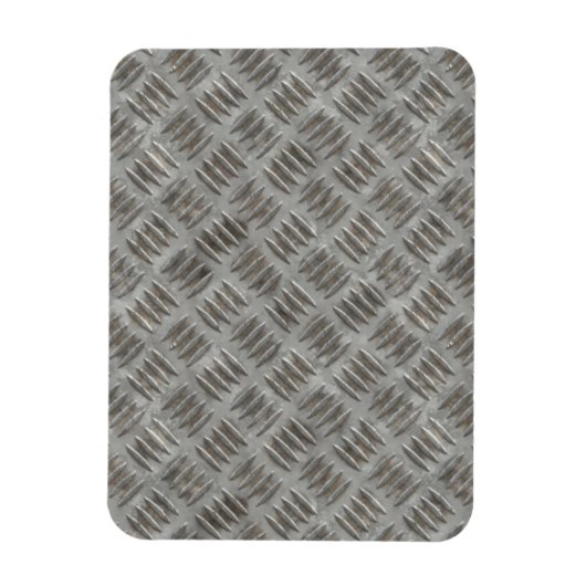 Silver Metal Grid Muster Magnet (Vertikal)