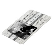 Silver Metal Industrial Foto Save the Date Magnet (Linke Seite)