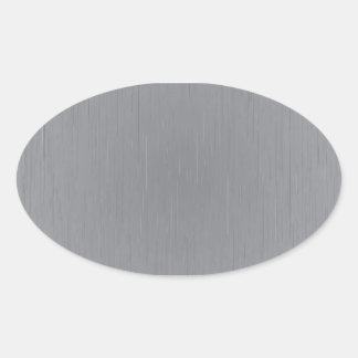 Silver Metal Look Ovaler Aufkleber