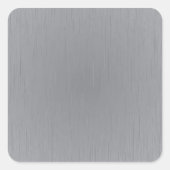 Silver Metal Look Quadratischer Aufkleber (Vorderseite)
