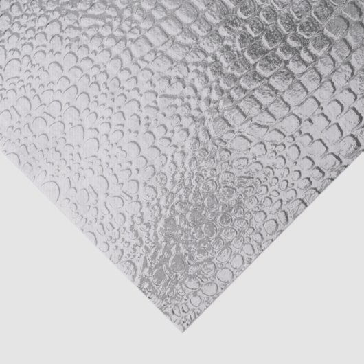 Silver Metal Look Snakeskin Metallic Seidenpapier (Ausschnitt)