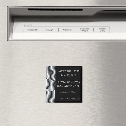 Silver Metal Save the Date Magnet (In Situ (Geschirrspüler))