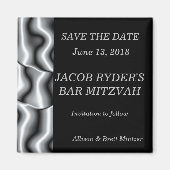 Silver Metal Save the Date Magnet (Vorne)