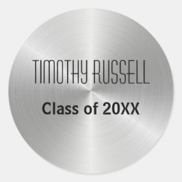 Silver Metal Shine - Abschluss Sticker