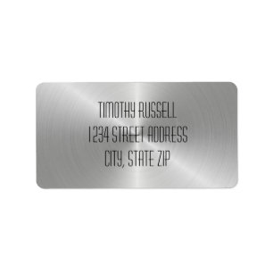 Silver Metal Shine - Adressmarken Adressaufkleber