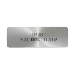 Silver Metal Shine - Rücksendeadressen-Aufkleber
