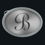 SIlver Metall glänzende, kundenspezifische Gürtels Ovale Gürtelschnalle<br><div class="desc">Silber metallisch glänzen kundenspezifische Gürtelschnalle. Elegante Geschenkidee zum Geburtstag für Freunde und Familie. Personalisieren Sie den Anfangsbuchstaben Ihres eigenen Namens.</div>