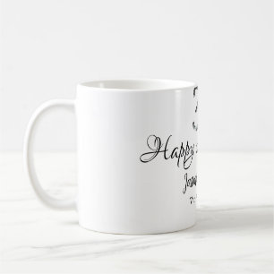 Silver Metallic 30. Happy Jubiläum Name hinzufügen Kaffeetasse
