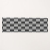 Silver Metallic Abstrakt Basket Weave Eleganter Ch Yogamatte (Vorderseite (Horizontal))