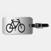 Silver Metallic Bicycle Gepäckanhänger (Vorderseite horizontal)