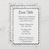 Silver Metallic Blickwinkel Einladung (Vorne/Hinten)