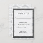 Silver Metallic-Blickwinkel RSVP Karte (Vorne/Hinten)