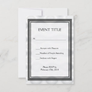 Silver Metallic-Blickwinkel RSVP Karte