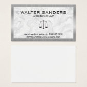 Silver Metallic Border | Marmorboden | Recht (Vorne & Hinten)