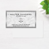 Silver Metallic Border | Marmorboden | Recht (Schreibtisch)