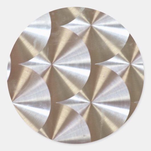 SILVER METALLIC CDROMS MUSIK DISKS CIRCLES TEXTURE RUNDER AUFKLEBER (Vorderseite)