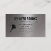 Silver Metallic Cleaning Service Housekeeper Maid Visitenkarte (Rückseite)