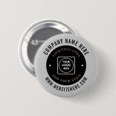 Silver Metallic Custom Logo Corporate Branding Des Button (Vorne & Hinten)