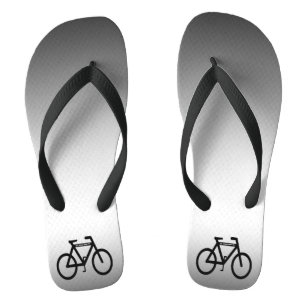 Silver Metallic Cycling Flip Flops Badesandalen