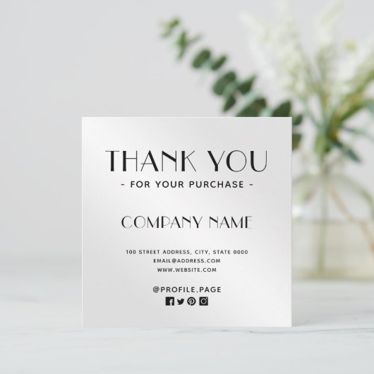 Silver Metallic Danke  (Stehend Vorderseite)