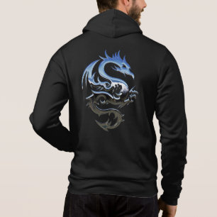 Silver Metallic Dragon Hoodie