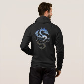 Silver Metallic Dragon Hoodie (Schwarz voll)