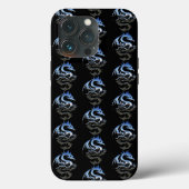 Silver Metallic Dragon Pattern Case-Mate iPhone Hülle (Rückseite)