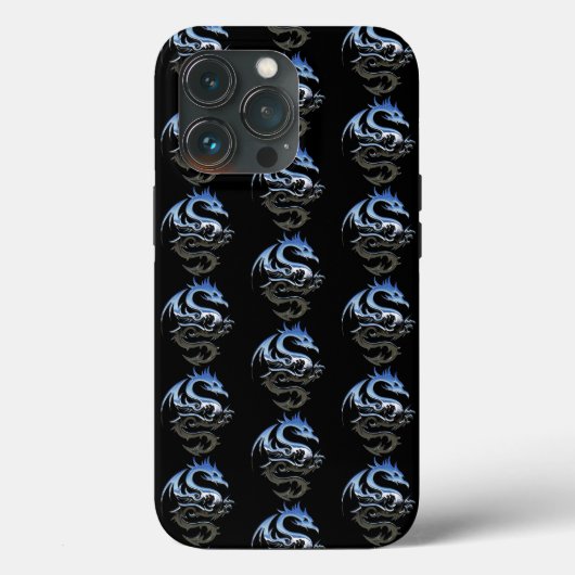 Silver Metallic Dragon Pattern Case-Mate iPhone Hülle (Rückseite)