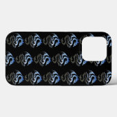 Silver Metallic Dragon Pattern Case-Mate iPhone Hülle (Rückseite (Horizontal))
