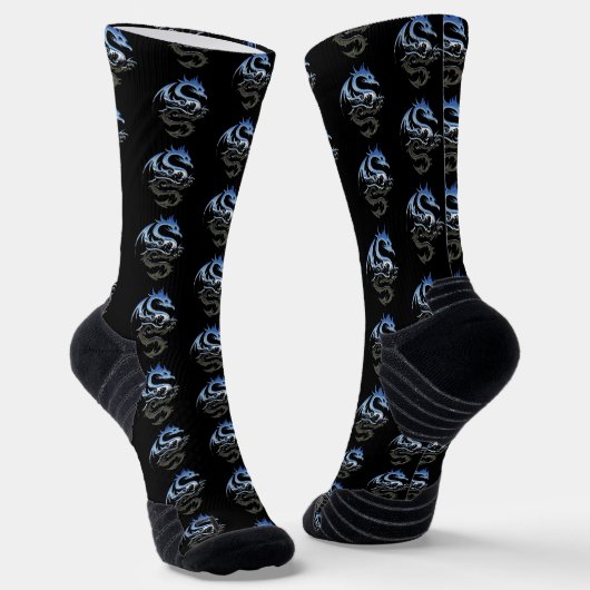 Silver Metallic Dragon Socken (Gewinkelt)